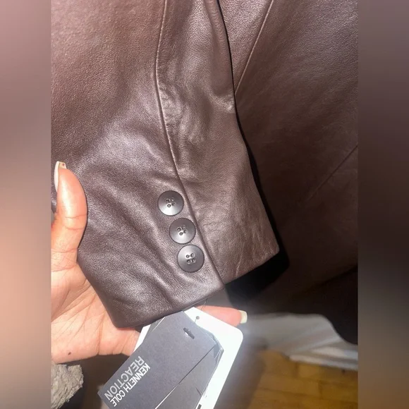 Genuine leather jacket KENNETH COLE x Wilson’s Leather Brown L *READ